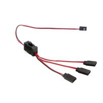 3 krypčių LED šviesos įjungimo/išjungimo valdiklio jungiklis Y laidas skirtas TRX-4 SCX10 1/10 nuotolinio valdymo automobiliui, šviesų grupės kanalo prailginimo laidas
