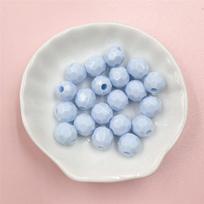 10mm 20pcs Candy Color Acrylic Disco Round Ball Beads DIY Beaded Materials For Jewelry Making mėlyna