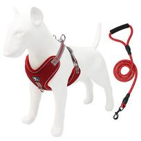 No Pull Big Dog petnešos ir pavadėlio rinkinys Šviesą atspindintis kvėpuojantis tinklinis naminių gyvūnėlių diržų liemenė vidutinio dydžio šunims Prancūzų buldogas labradoras XL