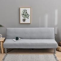 Non-Armrest Waterproof Sofa Cover Full Covered Slipcover Elastic Solid Color Lazy Sofa Bedspread Folding Dual-Purpose Type 160-190