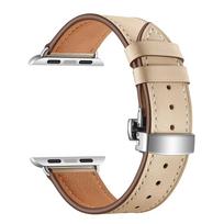 Laikrodžio apyrankė odinė apyrankė Apple laikrodžiui ultra 2 juostos 49mm 45mm 41mm 44mm 40mm 42mm apyrankė correa laikrodžio apyrankė iWatch series 8 7 9 SE 6 5 4 42mm 44mm 45mm 49mm beige