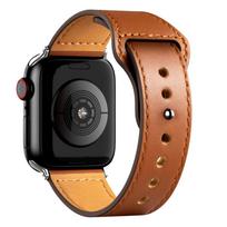 Watchband Leather For Apple watch ultra band 49mm 44mm 40mm 41mm/45mm 38mm/42mm wrist correa bracelet iWatch series 8 7 3 4 5 6 se 2 strap 38mm-40mm-41mm yellow