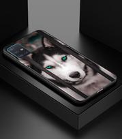 Alaskos Haskis Šuniukas Telefonų dėklas, skirtas Samsung Galaxy A51 A71 A21S A12 A11 A31 A52 A41 A32 A72 A02S A01 5G Silikoninis dangtelis Samsung A52 5G gray