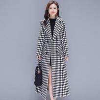 Windbreaker Large Size Woolen Coat Autumn and Winter Large Size Woman's Clothing Long Sleeves M gray