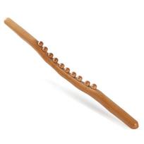 10 karoliukų Gua Sha masažinis pagaliukas karbonizuota mediena nugaros grandymas meridianų terapijos lazdelė raumenis atpalaiduojantis kūno Gua Sha masažuoklis Length approx. 60cm brown