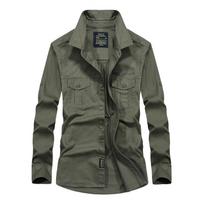 Men's Plus Size Loose Solid Color Shirt Outdoor Wearable Shirt Camping Fishing Shirt XXXXXL žalia