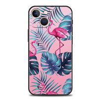 Pink Red Flamingo For iPhone 11 12 13 15 14 Pro Max Phone Case X XR XS 7 8 Plus SE 2020 Luxury Black Soft Silicone Cover Funda iPhone 11 Pro pink