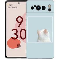 Cute Cat Phone Case For Google Pixel 8 7 6 Pro 6A 7A 5G Soft Silicone Shockproof TPU Black Cover Fundas Pixel 6