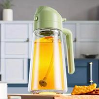 2 viename 470 ml stiklinis purškiamas buteliukas, aliejaus dozatorius, aliejaus indelis, aliejaus stiklainis, acto kepsnys, kepsninė, piknikas, virtuvės įrankis 1pcs 470ML žalia