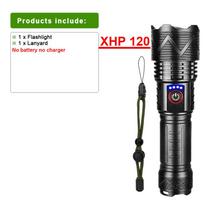 Super High Lumen 200000LM Flashlight Powerful XHP120 LED Torch Zoomable Lamp Long Range Lantern Rechargeable Torch Light A-Flashlight
