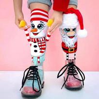 Smagios Kalėdinės Kojinės Santa ir Sniego Senis Naujoviškos Moteriškos Jaukios Šlepetės Kojinės Mergaitėms Moterims Pūkuotos Kojinės 1Pair white
