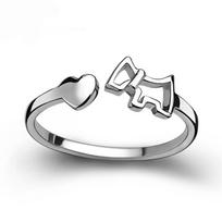 925 Sterling Silver Ring Pony Open Couple Women Little Finger Ring Jewelry Ornament Silver Ring Ring