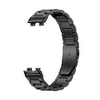 Nerūdijančio plieno dirželis Huawei Band 8/9 moterims ir vyrams. Apyrankės kilpa Huawei Band 8 pakeitimui su įrankiu. For Huawei Band 8 9 juoda