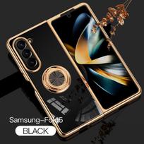 Electroplating Magnetic Ring Holder Phone Case for Samsung Galaxy Z Fold 5 4 Fold5 Fold4 5G Hard Shell Shockproof Cover Galaxy Z Fold4 žalia