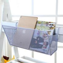 Dormitory Bedside Hanging Storage Supplies Desktop Corner Shelves Basket Holder Containers hook mėlyna