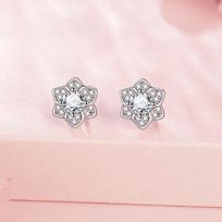 Week Earrings Pure Silver 999 Women's Simple Ins Classic Style High-Grade Earrings Korean Style Commuter Earrings 999