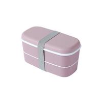Priešpiečių dėžutė Bento Box Šaldytuvas Šviežiai išlaikoma dėžutė Matinė dvisluoksnė priešpiečių dėžutė Pietų dėžutė pilkšvai balta
