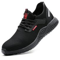 Flying Woven Lightweight Labor Insurance Shoes Men's Steel Bag Head Anti-smashing and Puncture-proof Safety Shoes 35