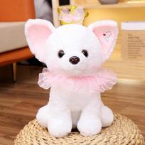1pc 25 /35 /45cm Lovely Chihuahua Dog Plush Toys Stuffed Real Life Chihuahua Animal Dolls Cute Puppy Dog Toys For Kids Xmas Gifts 25cm rožinė