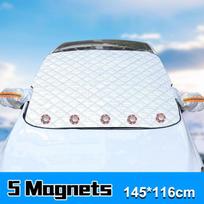 Magnetinis automobilio priekinio lango ekrano dangtelis nuo saulės automobilio priekinio stiklo gaubtas Apsauga nuo dulkių nuo sniego šalčio ledo skydas automobilio priekinio stiklo dangtelis 5 Magnets white
