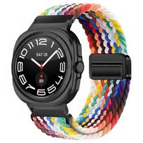 Nailoninis pintas kilpinis dirželis, skirtas Samsung Galaxy Watch Ultra 47 mm magnetinė apyrankė, skirta Galaxy Watch 6 5 4 40 mm 44 mm 43 mm 45 mm priedai For Galaxy Watch 7 Ultra įvairiaspalvis