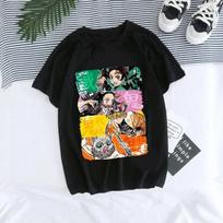 Anime Demon Slayer Kamado Tanjirou And Kamado Nezuko Eyes Graphic Print Tee Unisex Unisex Oversized Tshirts Hot Unisexga T Shirt Harajuku Tshirt L black