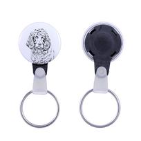Boykin Spaniel, Swamp Poodle - keychain with a dog portrait, pendant with the brand's own Art-Dog graphics white