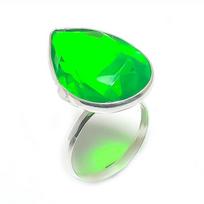 Natural Peridot Gemstone Handmade 925 Sterling Silver Jewelry Ring Size 7 S4i06 green