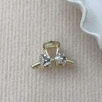 Delicate Bow Rhinodrill Grab Small Sweet Side Shredded Bangs Clip Princess Hairpin Headpiece 2024 New gray