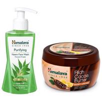 Himalaya Rich Cocoa Butter Body Cream, 200ml And Himalaya Herbals Purifying Neem Face Wash, 200ml beige
