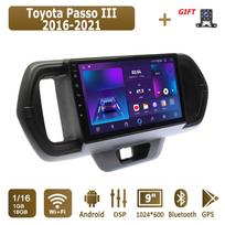 Android Carplay Car Radio For Toyota Passo III 2016-2021 Multimedia Player Head Unit Stereo GPS Navigation BT WIFI 2+32GB 1+16GB