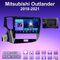 2 DIN „Android“ automobilio radijas, skirtas „Mitsubishi Outlander 2018-2021“ daugialypės terpės grotuvo galvos blokas, stereo GPS navigacija WIFI 1+16GB 1+16GB,A