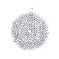 Round/Square Shape Pot Cleaning Net Stainless Steel Pans Scrubber Useful Rust Remover Scraper Brush Kitchen Utensils 6 white