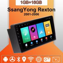 Android Carplay Automobilio Radijas SsangYong Rexton 2001-2006 Multimedia Grotuvas Galvos Vienetas Stereo GPS Navigacija BT WIFI 2+32GB 1+16GB orange