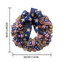 Girlianda 30CM durų pakabinama namų audinio Nepriklausomybės dienos girliandos dekoracija Amerikos nacionalinės dienos. 30CM gray