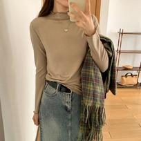Fungus Half Turtleneck Bottoming Shirt for Women, Spring and Autumn New Style Black Long-sleeved Modal T-shirt Slim Fit Top Trendy XL gray