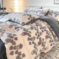 Pieno vilnos keturių dalių komplektas sutirštintas šiltas dvipusis vilnonis antklodės užvalkalas lovatiesei 1.8m Bed Skirt beige