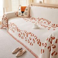 Leopard Print Sofa Cover Blankets Outdoor Camping Picnic Large Blanket Leisure Beach Towel Travel Rug Sofa Mat 180x130cm oranžinė