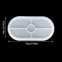 DIY Silicone Mold Teacup Pad Coaster Elliptic Cup Mat Handwork Crafting gray