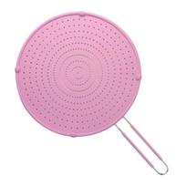 Splatter Guard Silicone Splatter Screen Heat Resistant Grease Cooking Protection Guard for Home Kitchen rožinė