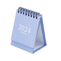 2024 m. kalendoriaus laiko valdymas nešiojamas kasdienis grafikas nuo 2023 m. rugpjūčio mėn. iki 2024 m. gruodžio mėn. su „Twin-Wire“ mėlyna