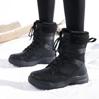 Women's Snow Boots Winter Waterproof Warm Fur Lined Mid Calf Booties Comfortable Outdoor Anti-Slip Ankle Boots Walking Hiking Winter Shoes for Women 36 juoda