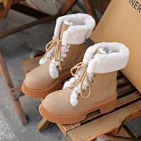 Women Fur Warm Ankle Snow Boots Flats Platform Winter Shoes  New Fashion Trend Short Plush Chelsea Boots Casual Mujer Botas 35
