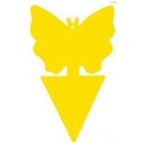 1-20pcs Sticky Traps Home Greenhouse Sticky Board Multiple Flying Insect Catching Control Sticker Pot Pest Sticker Double-sided Butterfly style-1pcs yellow