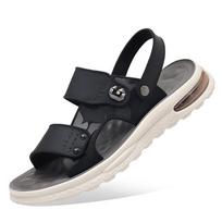 Mada Vyriški Sandalai Laisvalaikio Vandeniui Atsparūs Neslidūs Paplūdimio Plokščiapadžiai Oro Pagalvė Paaukštinti Vyriški Sandalai Tendencija Sandalias Hombre Sandale Homme 38 juoda