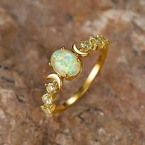 Prabangus naujas Bohemian Ring Mados žiedas Moterų sužadėtuvių pasiūlymo žiedas No. 6 auksas