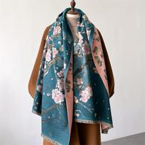 Prabangus žieminis kašmyro šalikas moteriškas dizainas šiltas pashmina antklodė pončo kaklaskarės Moteriškos skaros apvyniojamos storos Foulard Bufanda gray
