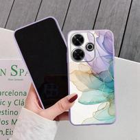Minkštas silikoninis dėklas su marmuro raštu Xiaomi Redmi Note 13 Pro 13C 14T 15 Poco C65 Samsung A55 A35 M34 M35 S24 Huawei Honor 200 iPhone Realme smūgiams atsparus dėklas Realme narzo 70 5G balta