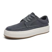 Madingi Minimalistiniai Suede Odiniai Batai Platus Priekis Vyriški Laisvalaikio Odiniai Batai Madingi Lauko Sportbačiai Naujas Atvykimas Vyriški Laisvalaikio Basenukai 38 pilka spalva
