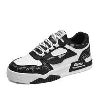 Fashion Hot Sale Men's Skateboard Shoes Graffiti Blue Platform Skateboarding Shoes Men Fashion Casual Sneakers Men zapatillas de hombre 39 white
